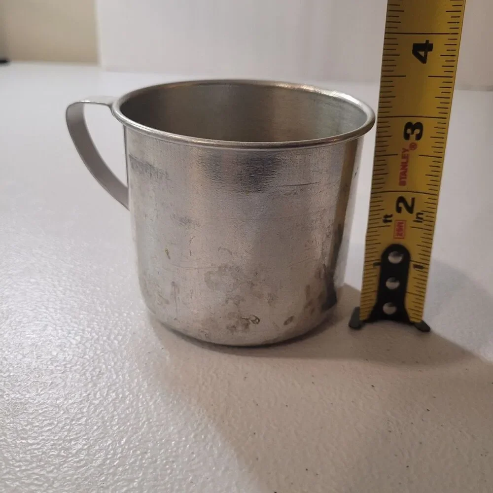 Vintage Aluminum Camping Mug – Metal Cup with Handle – 3
